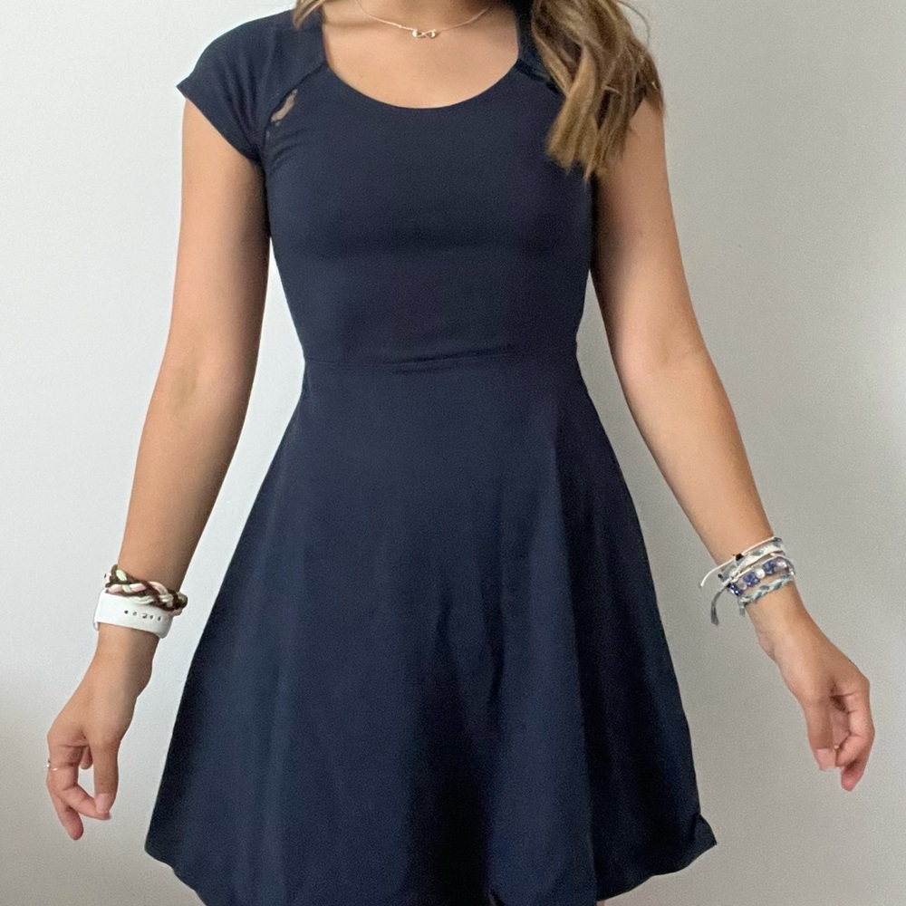 Navy Hollister Mini Skater Dress